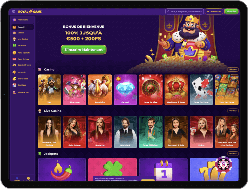 RoyalGame Casino jeux