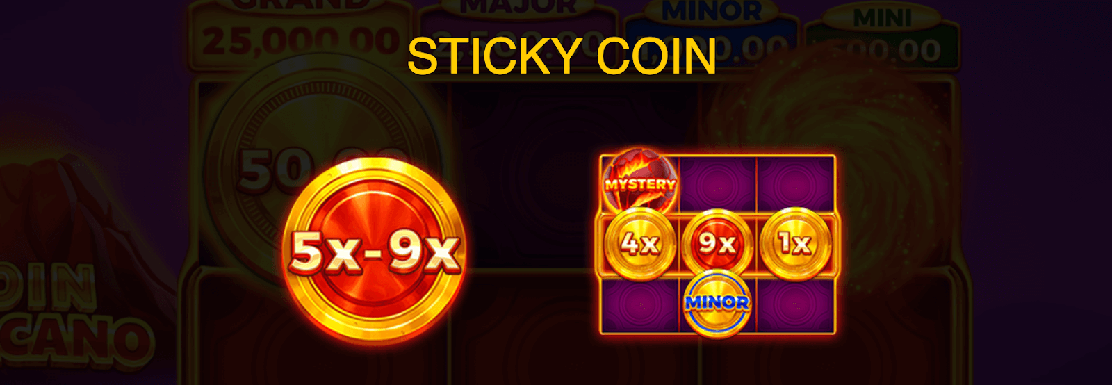 Coin Volcano Symboles