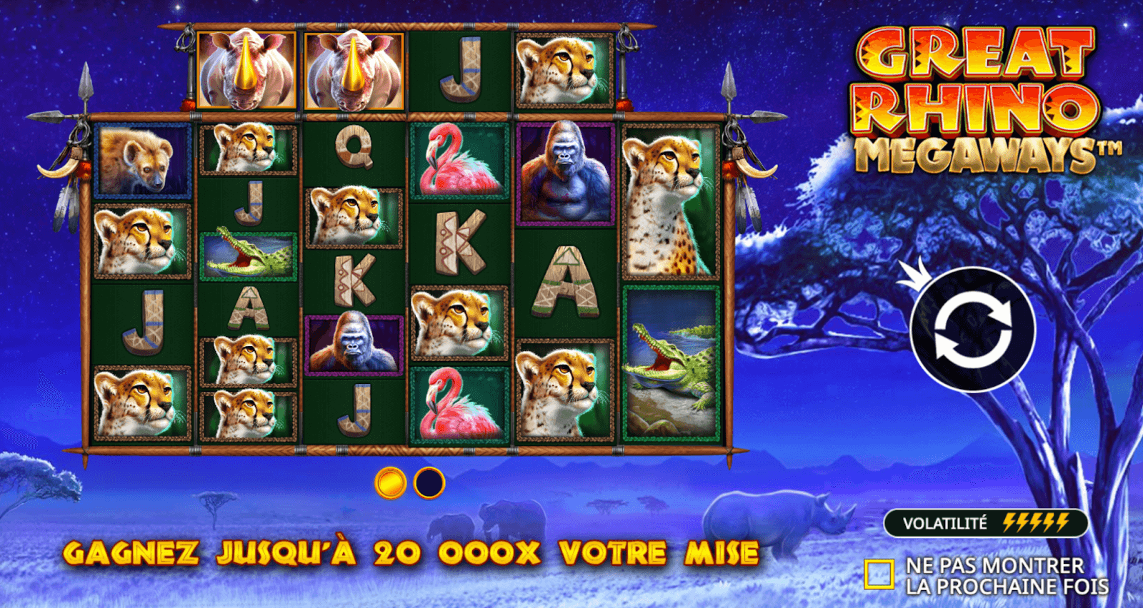 Machine à sous Great Rhino Megaways