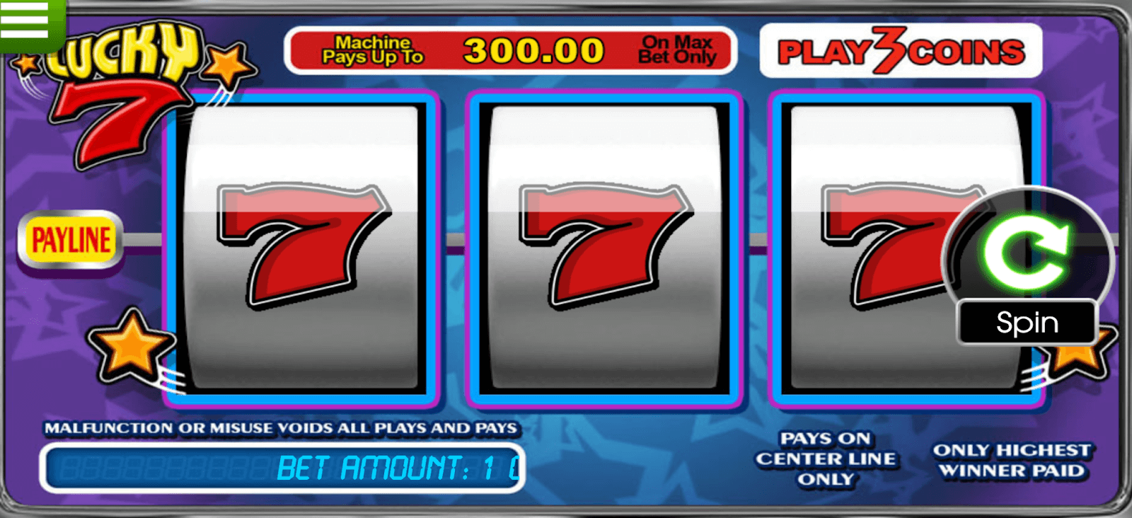 Machine a sous Lucky 7 Machine à sous Lucky 7