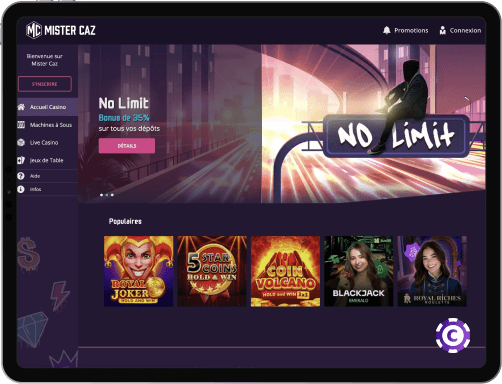 Mister Caz Casino jeux