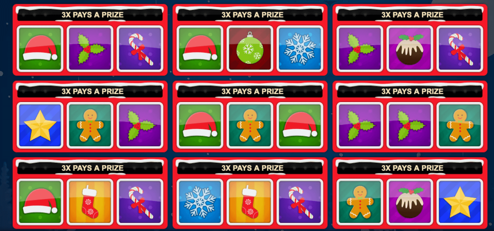 Machine à sous Xmas 3×3