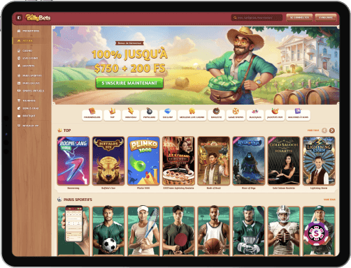 BillyBets Casino jeux