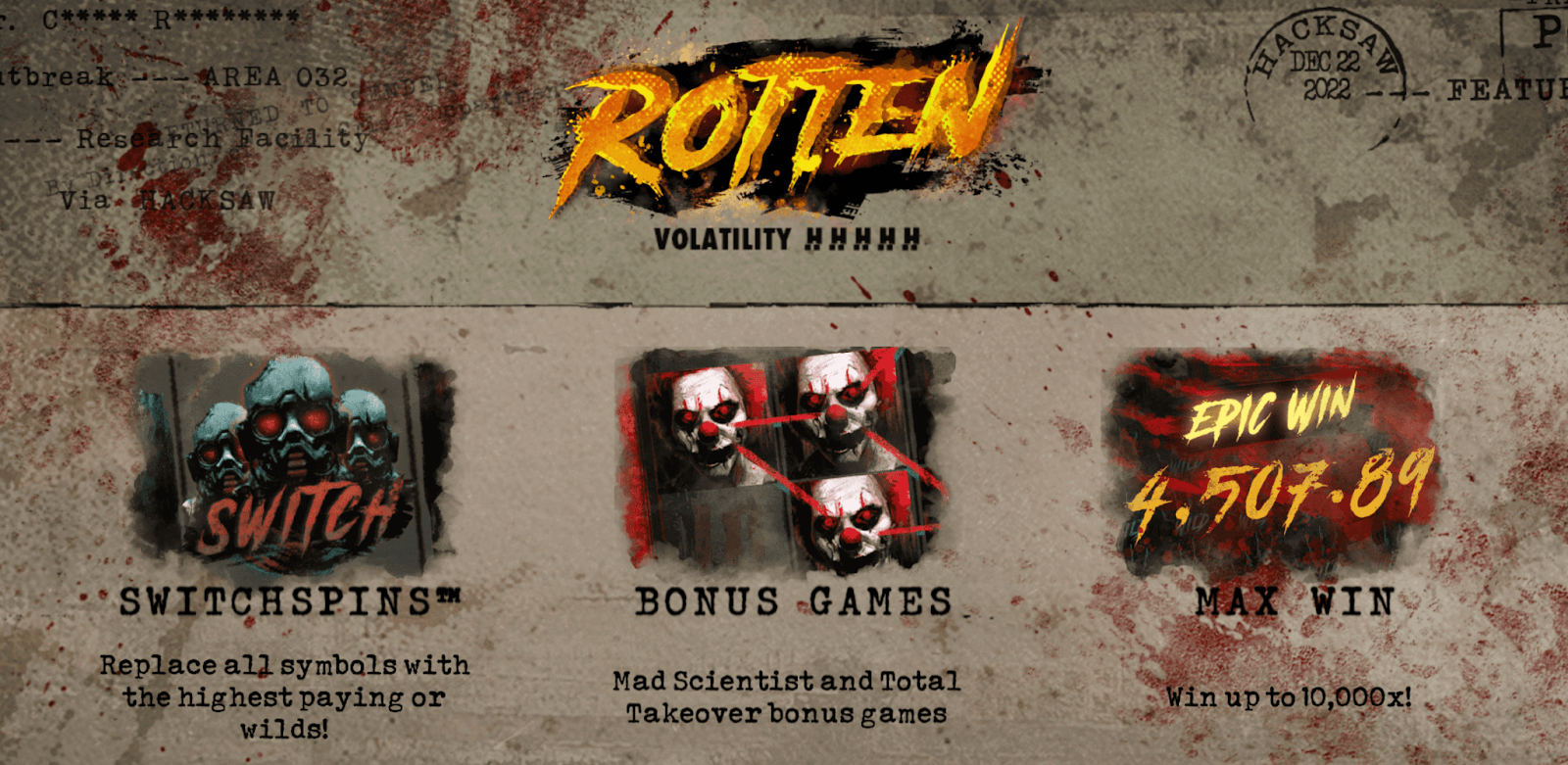 Machine à sous Rotten Machine à sous Rotten