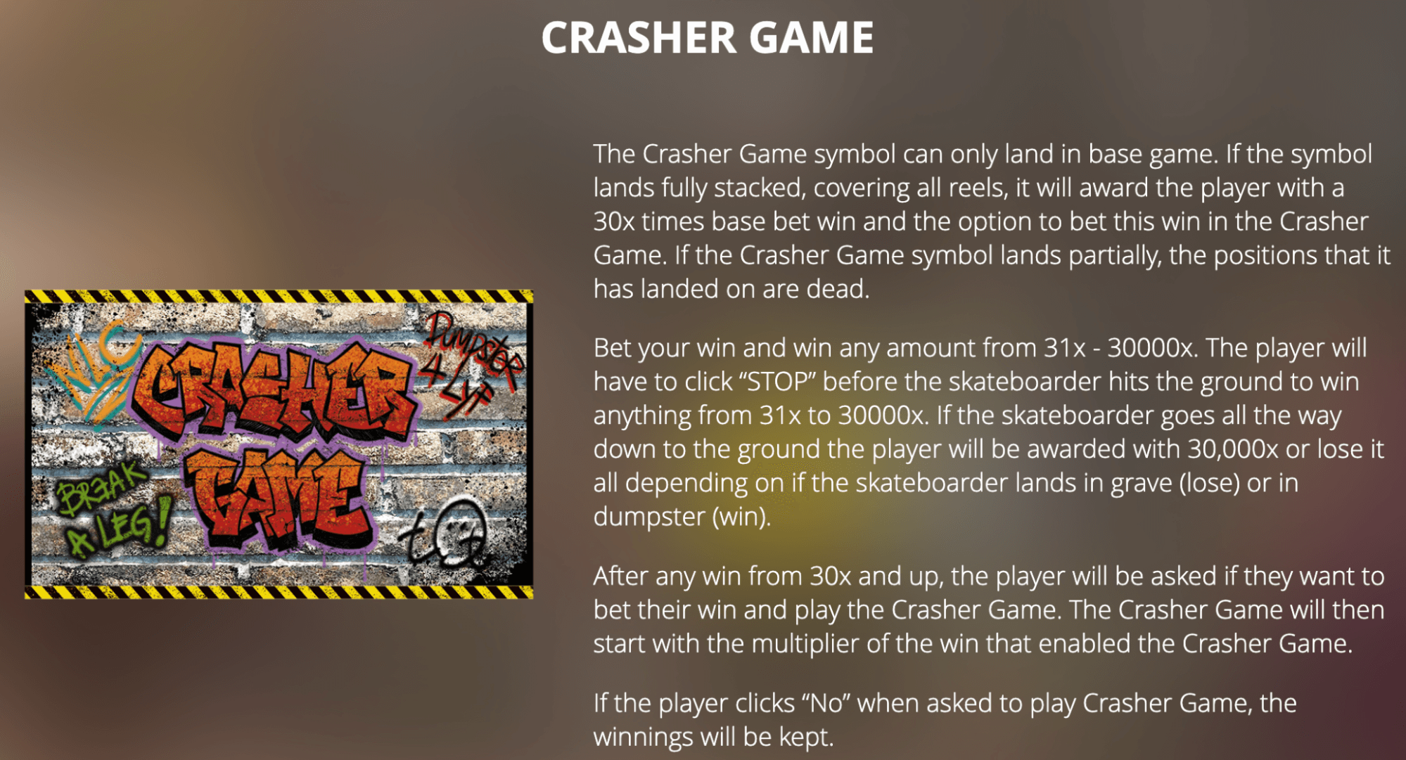 Skate or Die Crasher Game