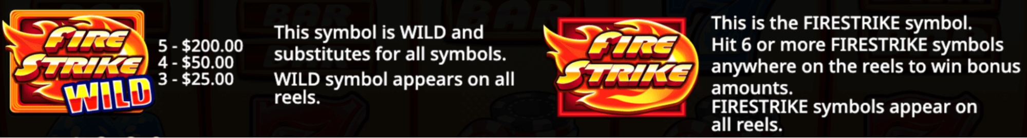 Fire Strike Symboles Fire Strike Symboles