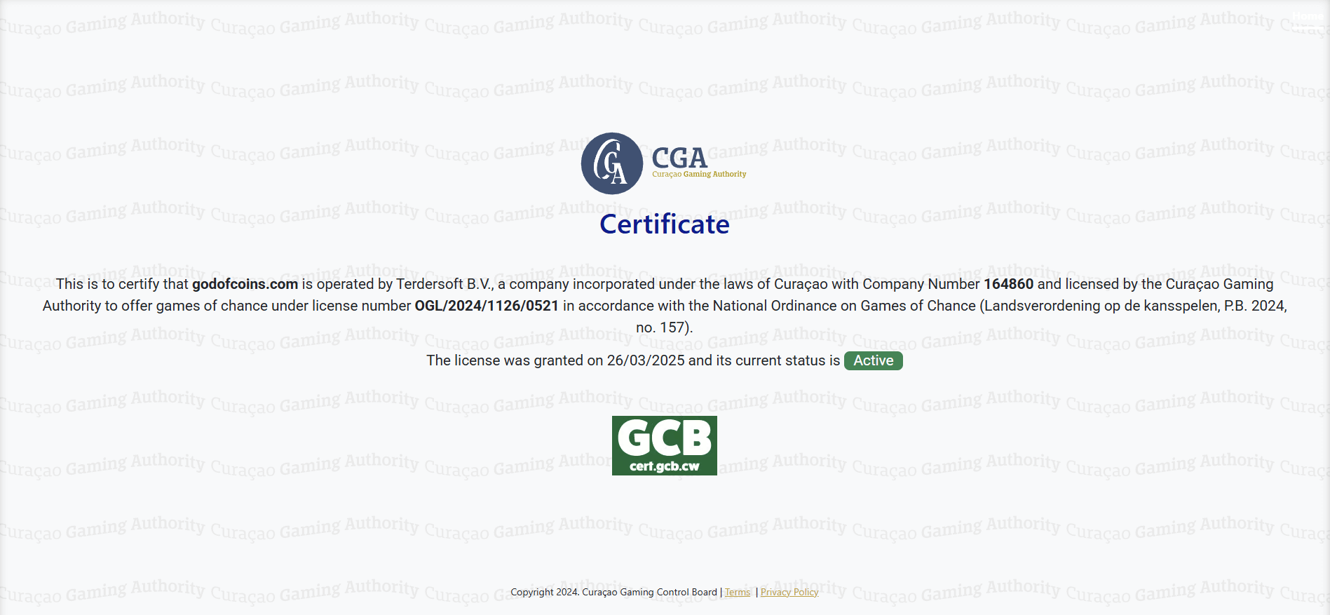 God of Coins Casino légal