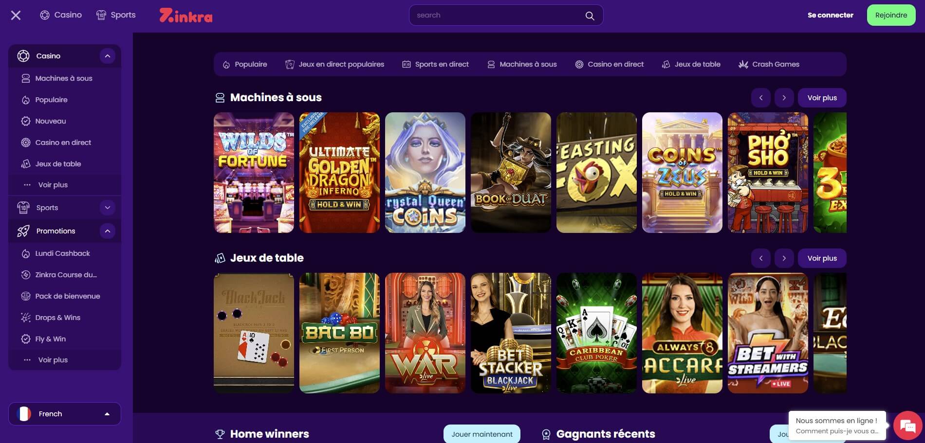 Avis Zinkra Casino