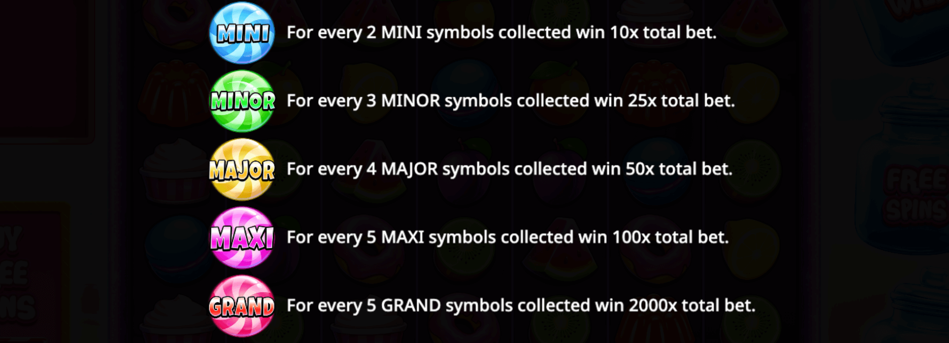 Candy Jar Clusters Jackpots