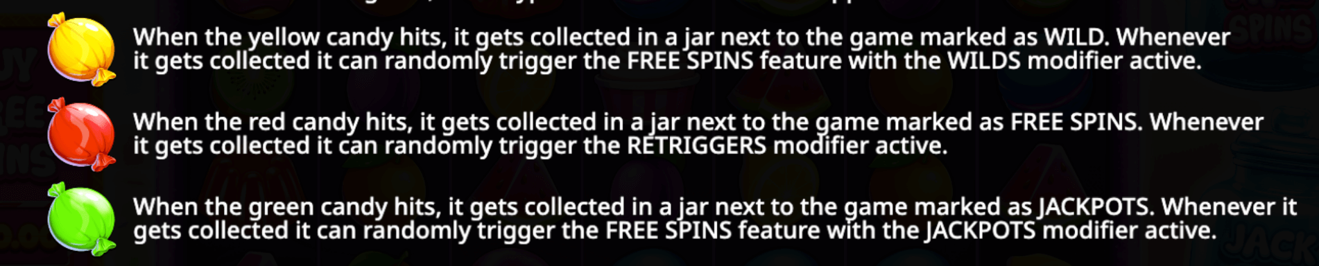 Candy Jar Clusters Tours Gratuits