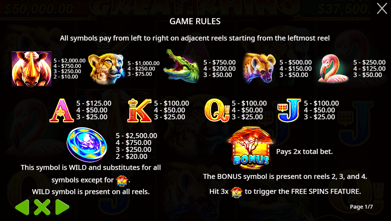 Great Rhino Symboles