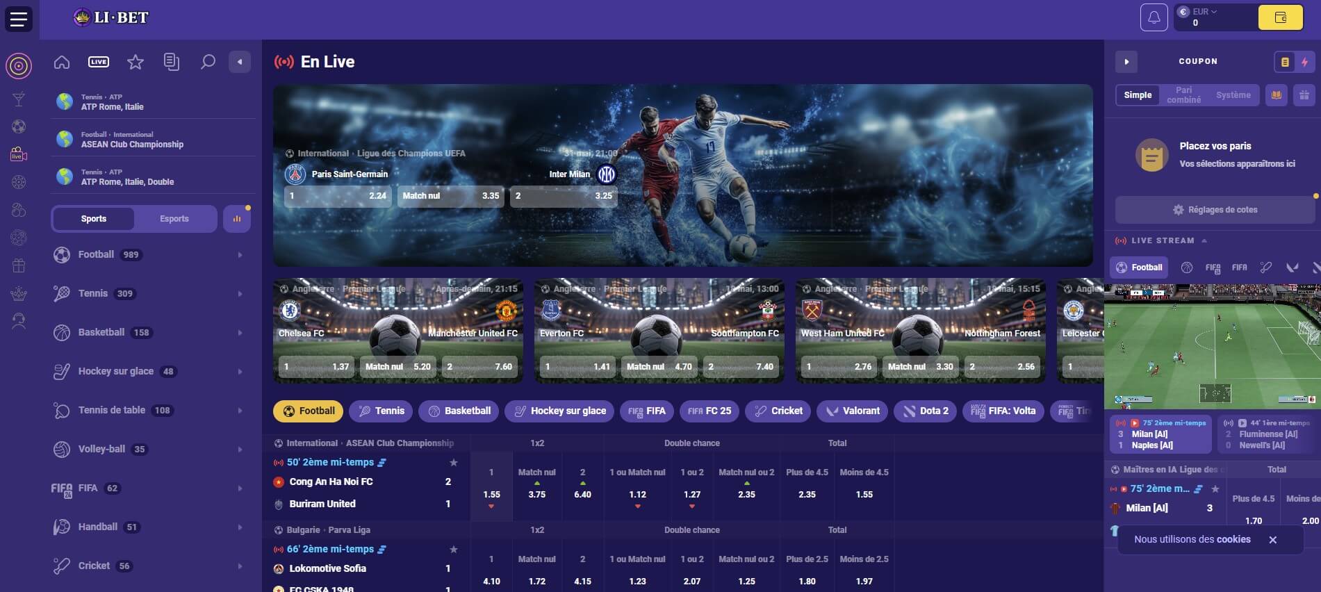 Libet Casino Paris sportifs