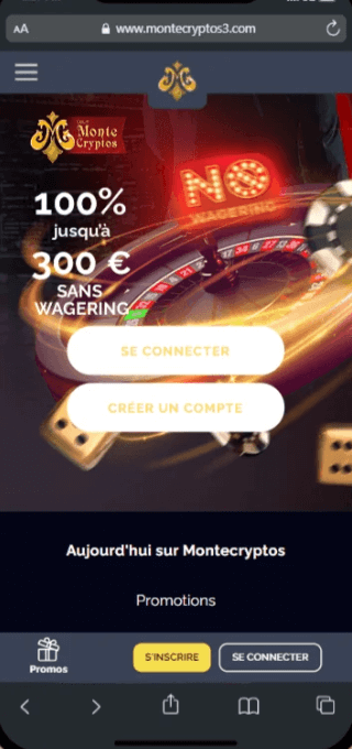 MonteCryptos Casino Mobile