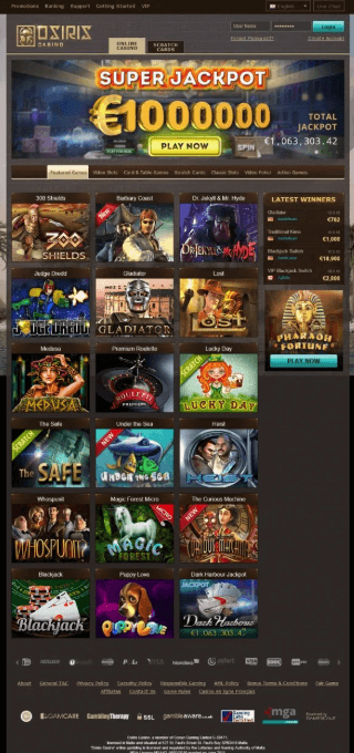Osiris Casino mobile