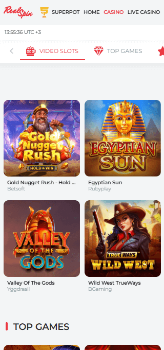 RealSpin Casino mobile