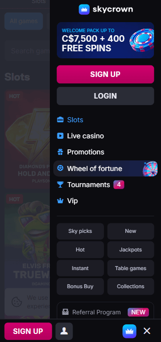 SkyCrown Casino mobile