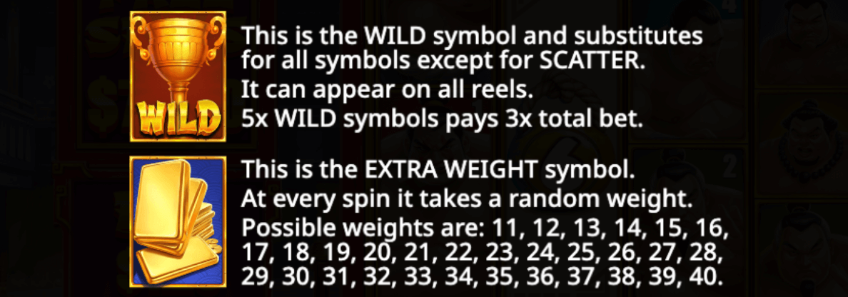 Sumo Supreme Megaways Symboles