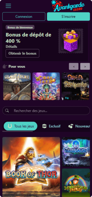 Avantgarde Casino mobile