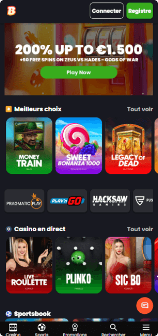 Betiro Casino mobile