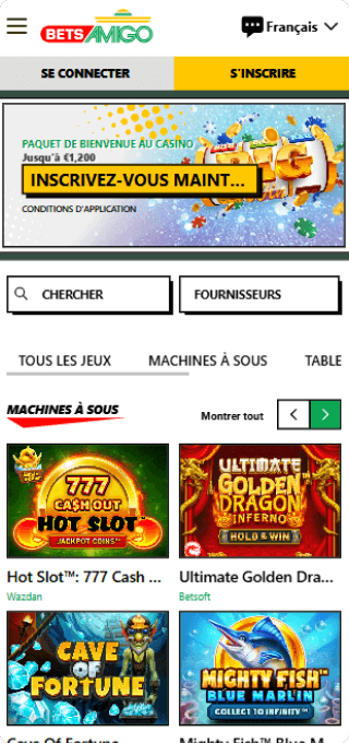 Betsamigo Casino mobile