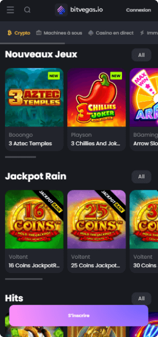 Bitvegas Casino mobile