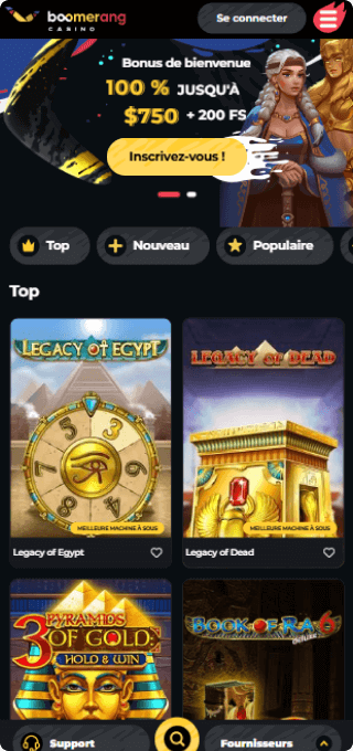 Boomerang Casino mobile