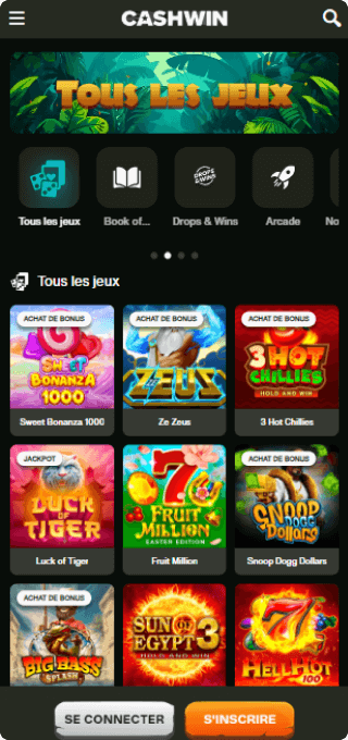 Cashwin Casino mobile