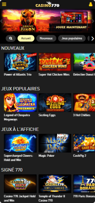 Casino770 mobile