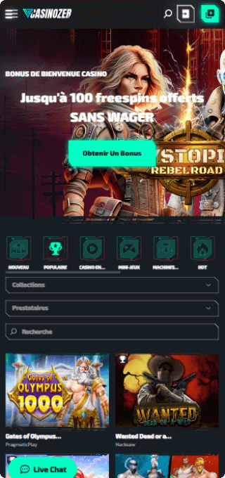 Casinozer Casino mobile