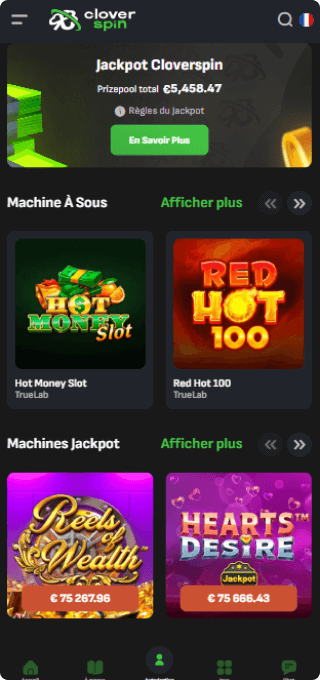 Cloverspin Casino mobile