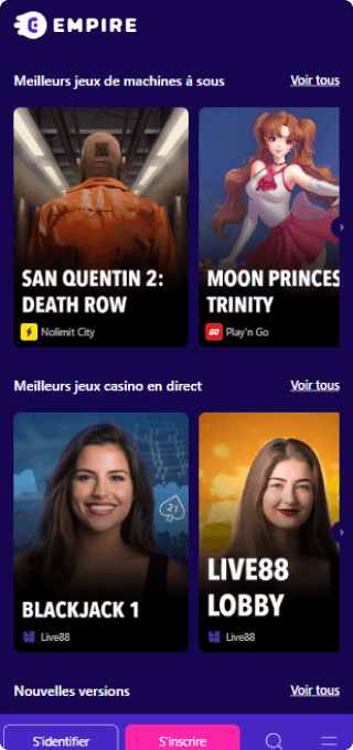 Empire io Casino mobile