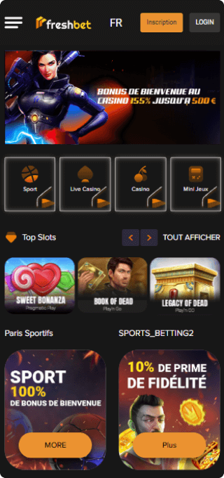 Freshbet Casino mobile