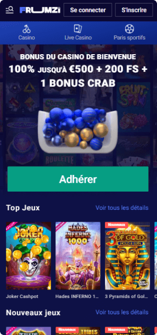 Frumzi Casino mobile