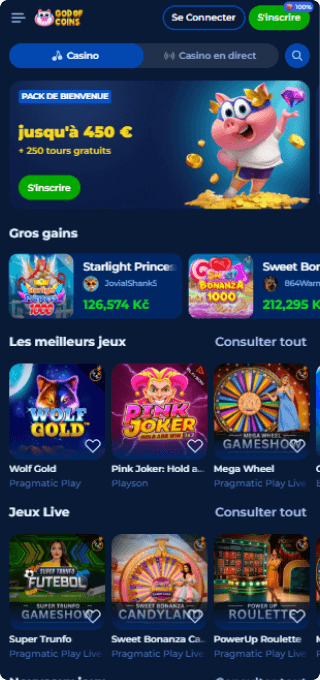 God of Coins Casino mobile