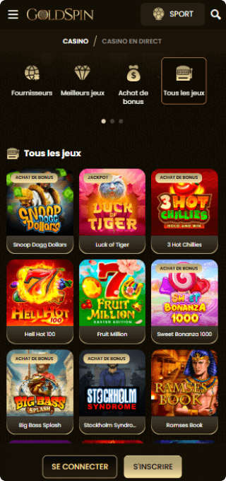 Goldspin Casino mobile