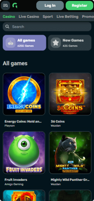 Grandzbet Casino mobile