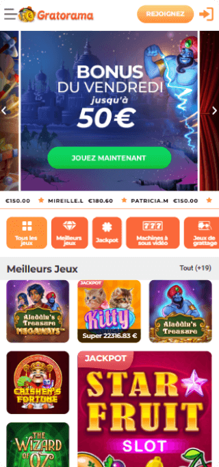 Gratorama Casino mobile