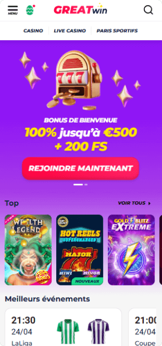 Greatwin Casino mobile