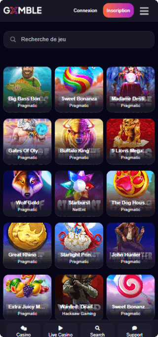 Gxmble Casino mobile