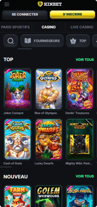 Kinbet Casino mobile