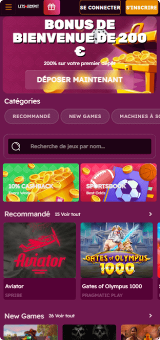 Letsjackpot Casino mobile