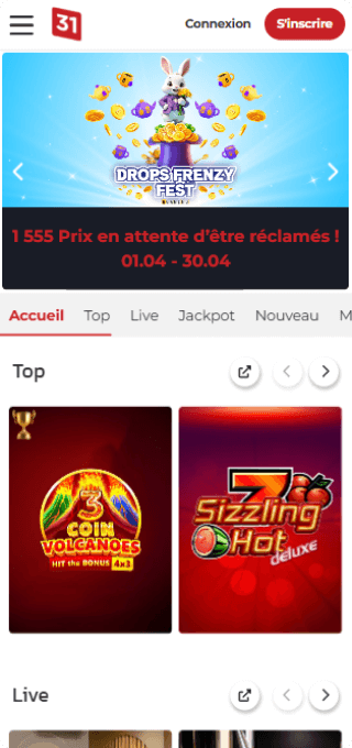 Lucky31 Casino mobile