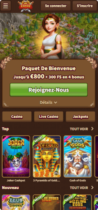 Myempire Casino mobile