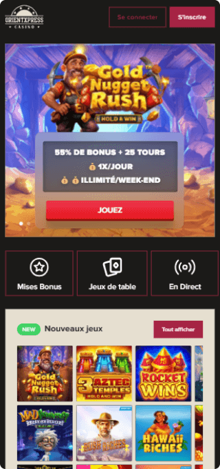 Orientxpress Casino mobile