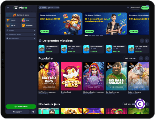 Pitbet Casino jeux