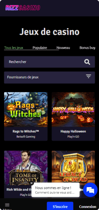 Rizz Casino mobile