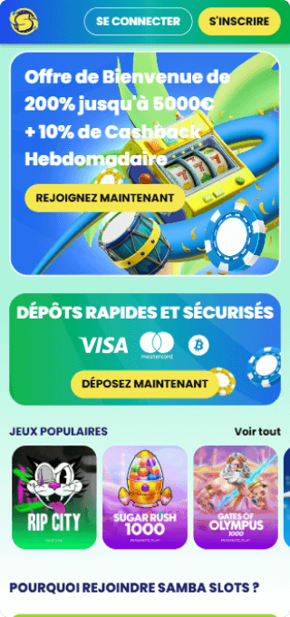 Samba Slots Casino mobile