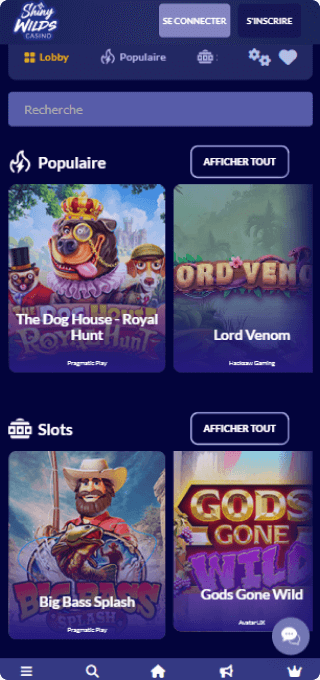 Shiny Wilds Casino mobile