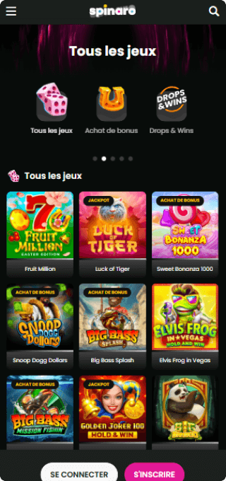 Spinaro Casino mobile