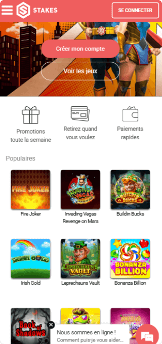 Stakes Casino mobile